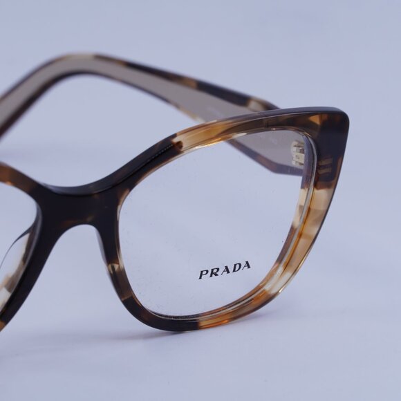 Prada PRB04V 07R1O1 Eyeglasses Havana Caramel 53mm Cat Eye Frame - Picture 5 of 11